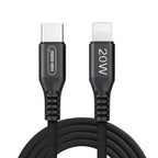 Ven-Dens Black Fast Charging Cable Type-C to Lightning 1.5M (VD-DC104)