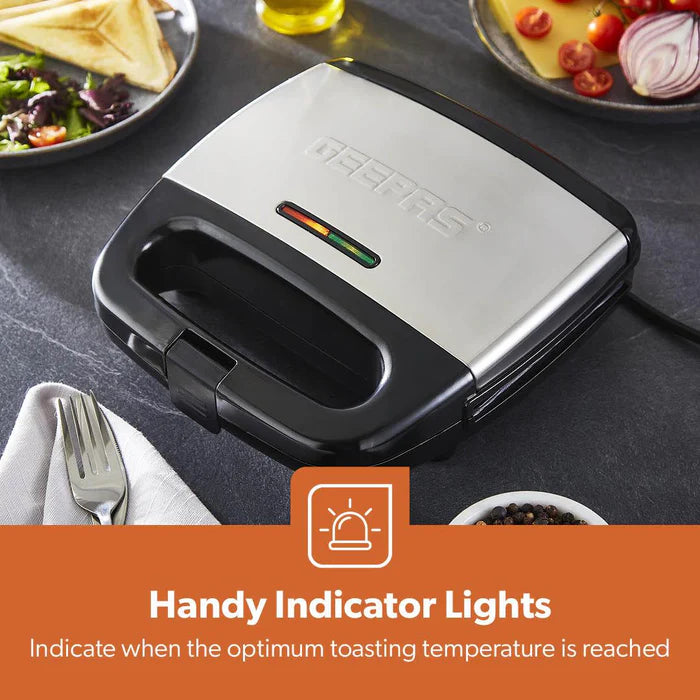 Geepas 2-Slice Non-Stick Panini Sandwich Press & Grill (GGM6001)