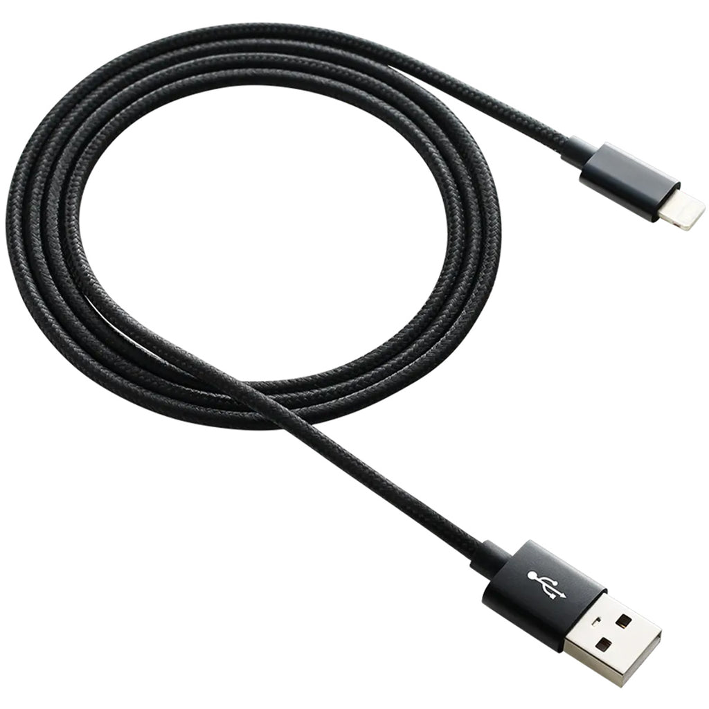 Powerplus USB to 8 Pin Cable 1m Black Braided Charging & Data Cable (2082)