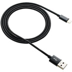 Powerplus USB to 8 Pin Cable 1m Black Braided Charging & Data Cable (2082)