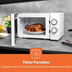 Geepas 20L Manual Microwave 700W White (GMO1899-WT)
