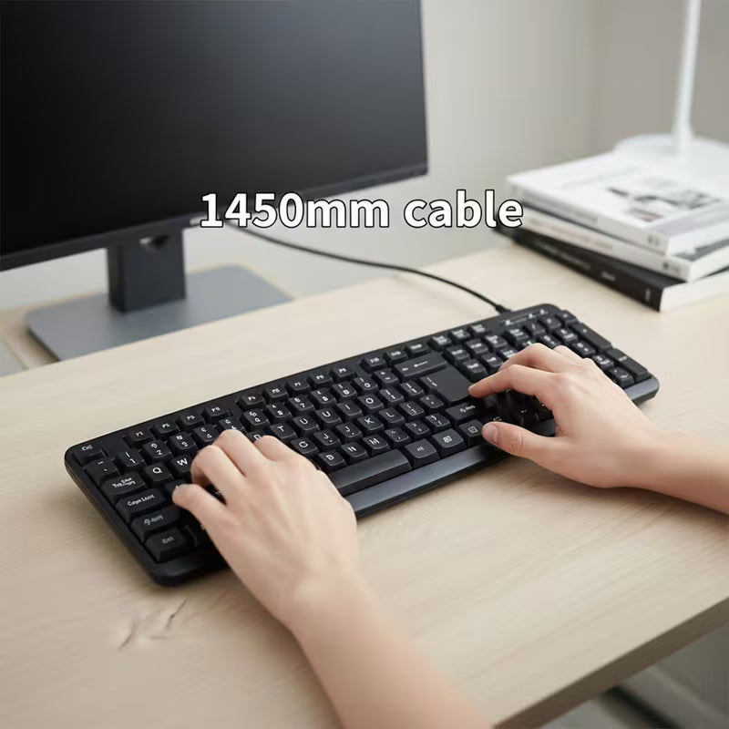 Ven-Dens USB Wired Full Size Office Keyboard (VD-KB004)
