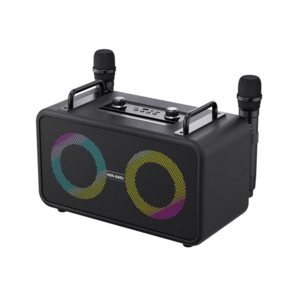 Ven-Dens Portable Karaoke Speaker with Dual Wireless Microphones (VD-SPK006)