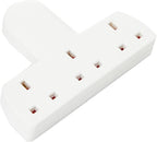 Powerplus T Shaped 3-Way UK Plug Adaptor (1086)