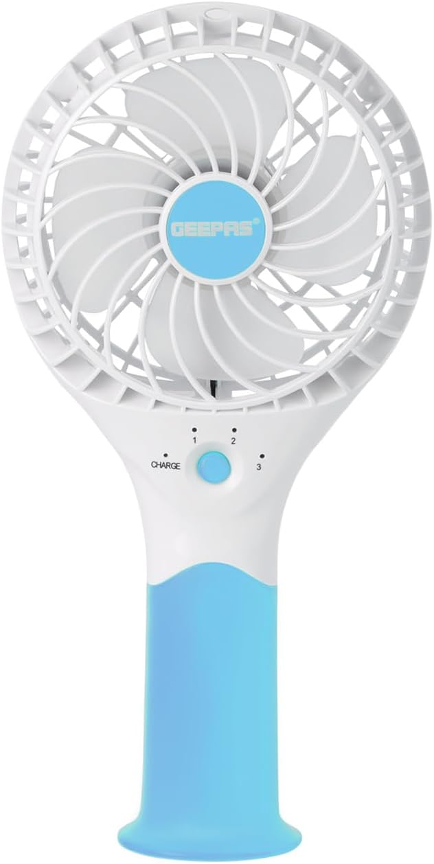 Geepas Rechargeable Handheld Fan Blue (GF9617UK-BL)