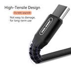 Ven-Dens Black Fast Charging Cable Type-C to Lightning 1.5M (VD-DC104)