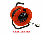 Powerplus 4 Gang Extension Reel 25m 13A Cable Reel (1124)