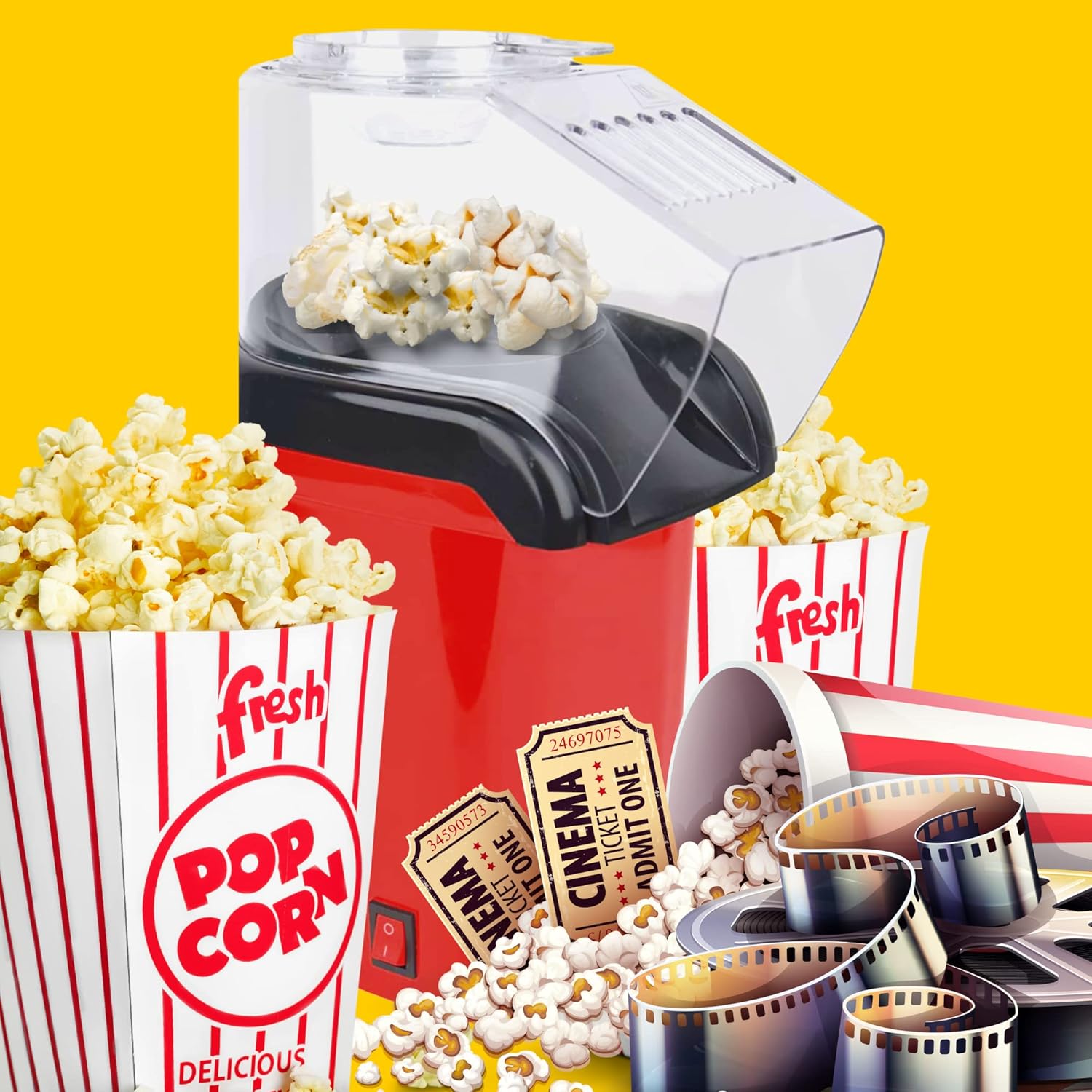 Domestic King 1200W Popcorn Maker (DK18049)
