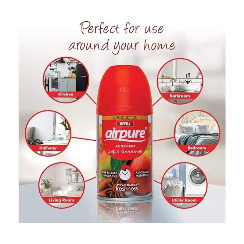 AirPure Moments Automatic Air Freshener Refill 250ml Apple Cinnamon