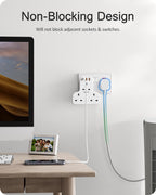 Ven-Dens 3 Way UK Wall Charger Adaptor with USB-C PD & Dual USB-A (SP-ADT04)