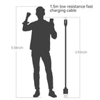 Ven-Dens Black Fast Charging Cable Lightning to USB-A 1.5M (VD-DC102)