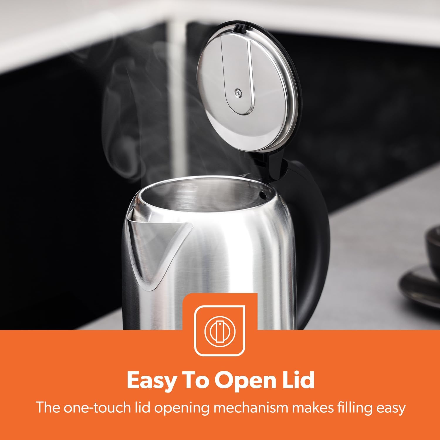 Geepas 1.8L Stainless Steel Electric Cordless Kettle (GK5466)