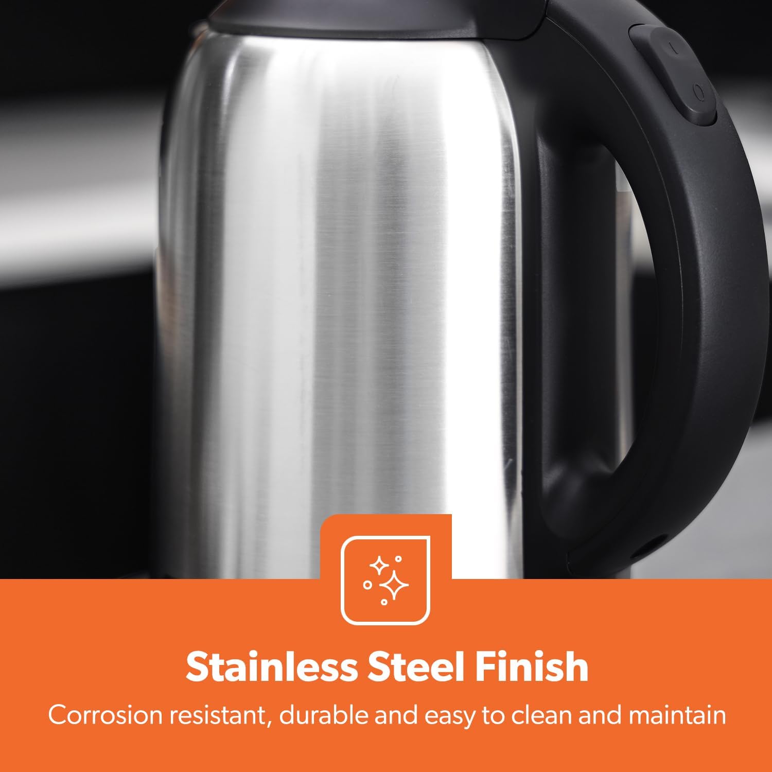 Geepas 1.8L Stainless Steel Electric Cordless Kettle (GK5466)