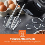 Geepas 150W Black Hand Mixer 7 Speed (GHM43012UK-BK)