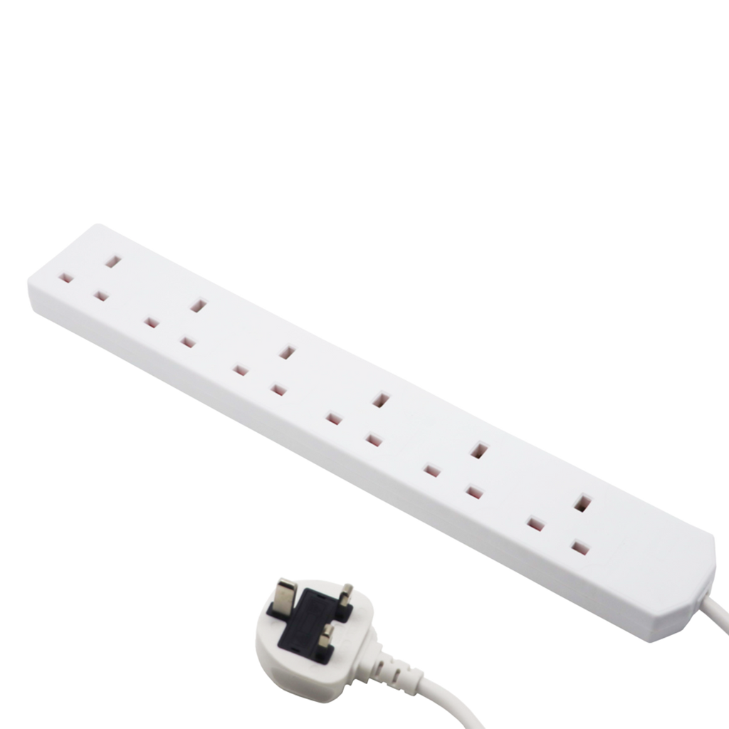 Powerplus 6-Gang UK Extension Lead with 2m Cable (1008/1342)