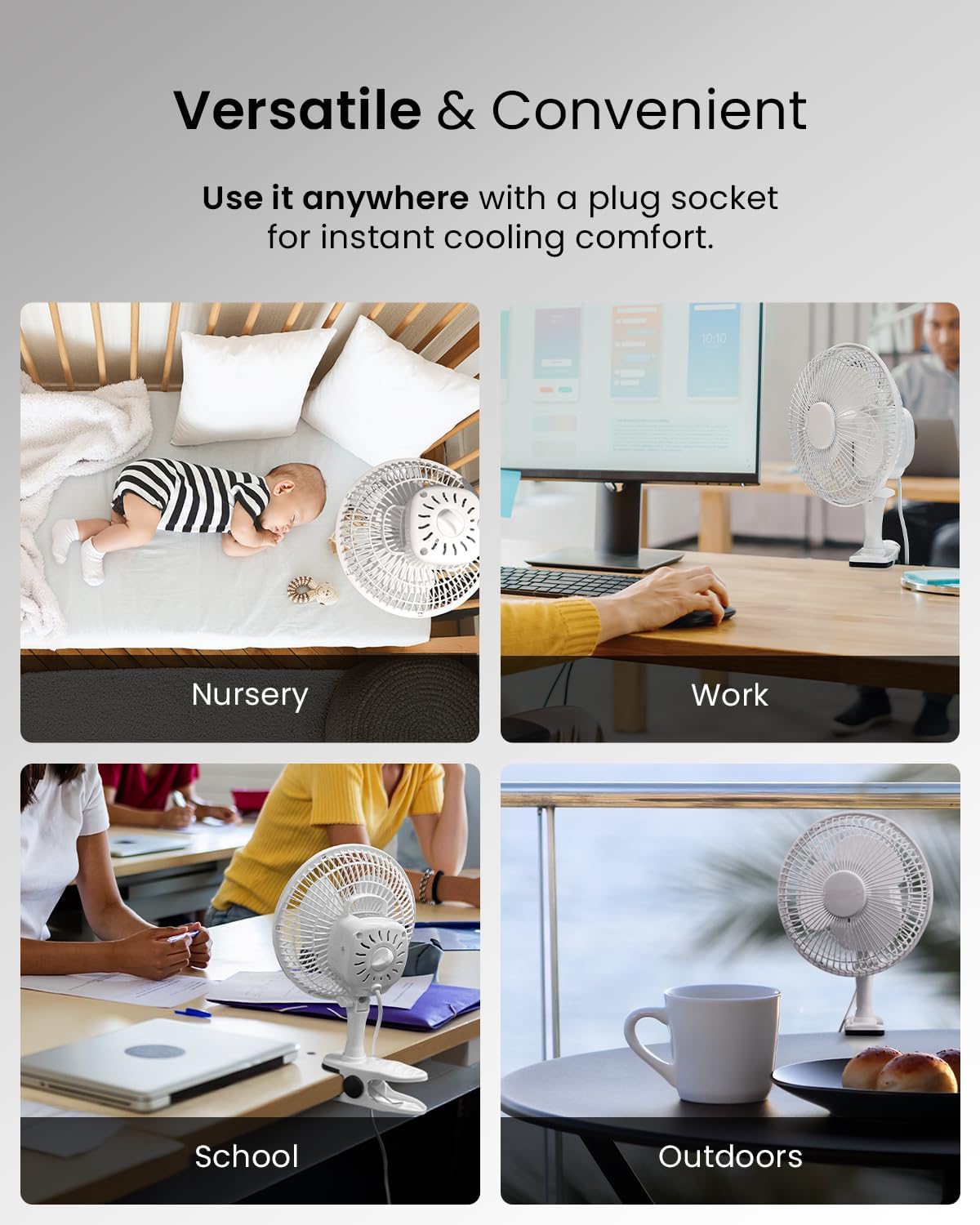 Pro-Elec 6” Mains Powered Clip-On Fan with 360° Pivot