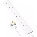 Securlec 6-Gang UK Extension Lead with 2m Cable