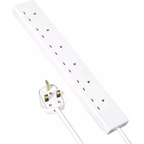 Securlec 6-Gang UK Extension Lead with 2m Cable