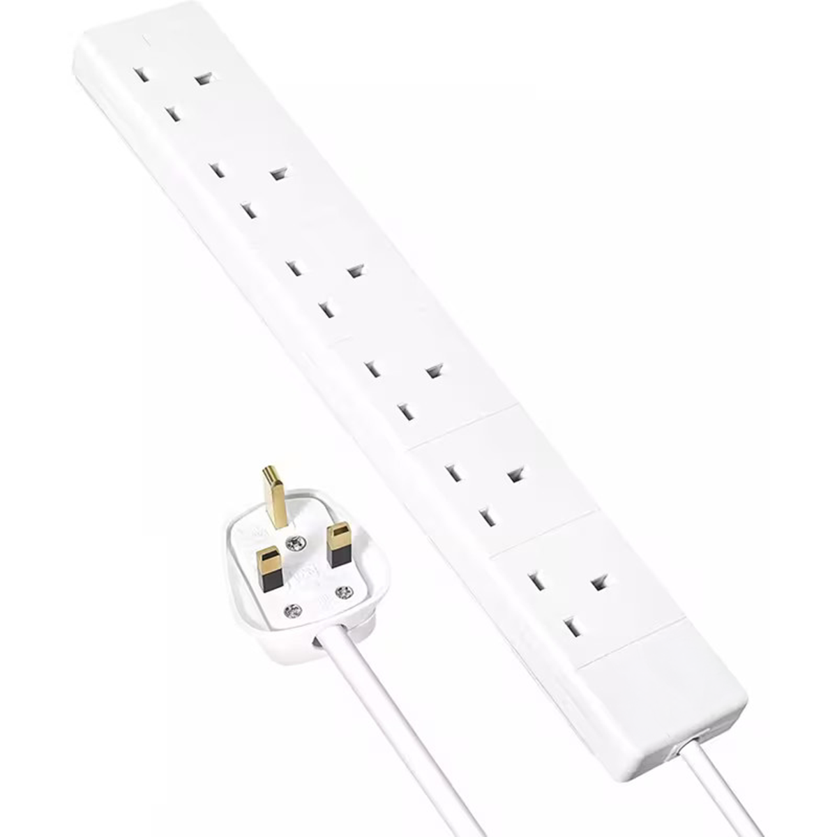 Securlec 6-Gang UK Extension Lead with 2m Cable