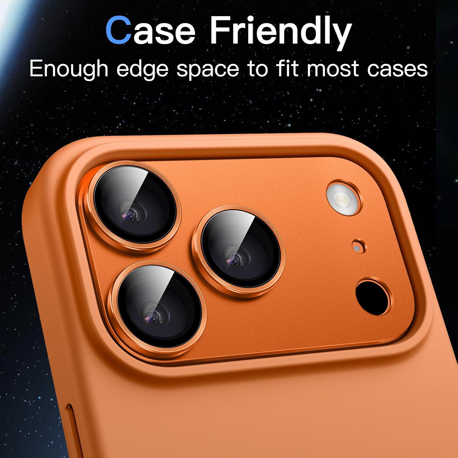 Ven-Dens Camera Lens Protector for iPhone 17 Pro Max 6.9" Orange (VD-CL06)