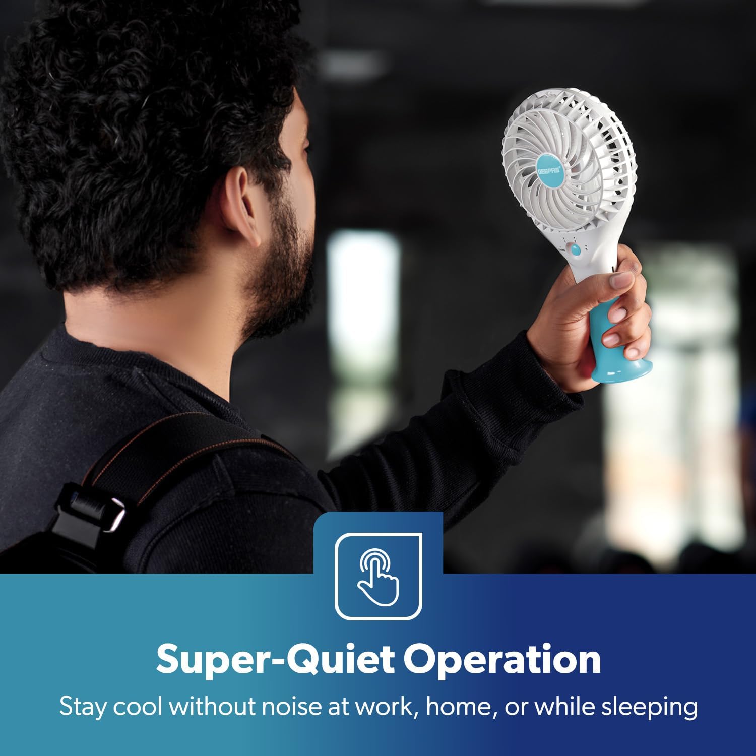 Geepas Rechargeable Handheld Fan Blue (GF9617UK-BL)
