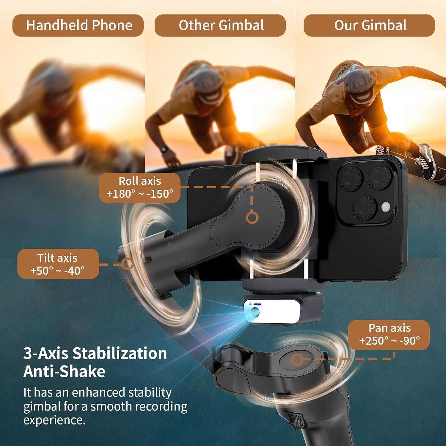 Ven-Dens AI Smartphone Gimbal Stabiliser (VD-SS11)