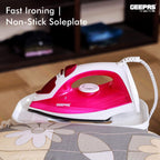 Geepas Steam Iron 1300W Pink (GSI7808)