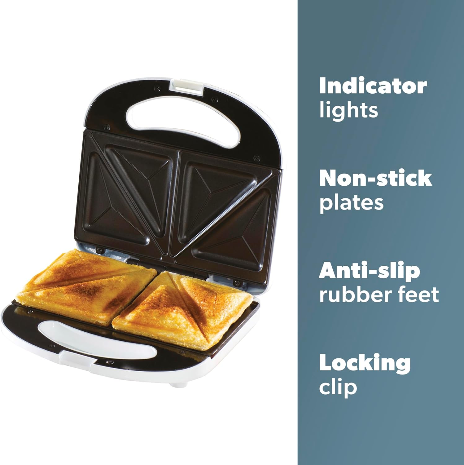 Daewoo Essentials 2 Slice Sandwich Toaster (SDA1037)