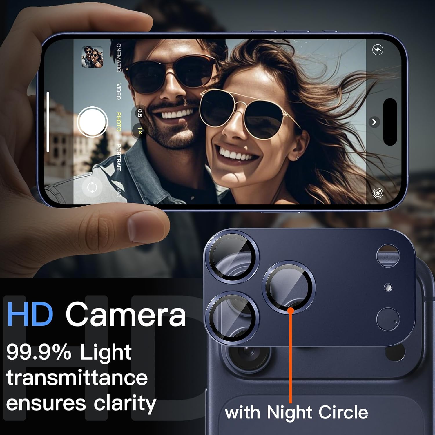 Ven-Dens Camera Lens Protector for iPhone 17 Pro Max 6.9" Blue (VD-CL06)