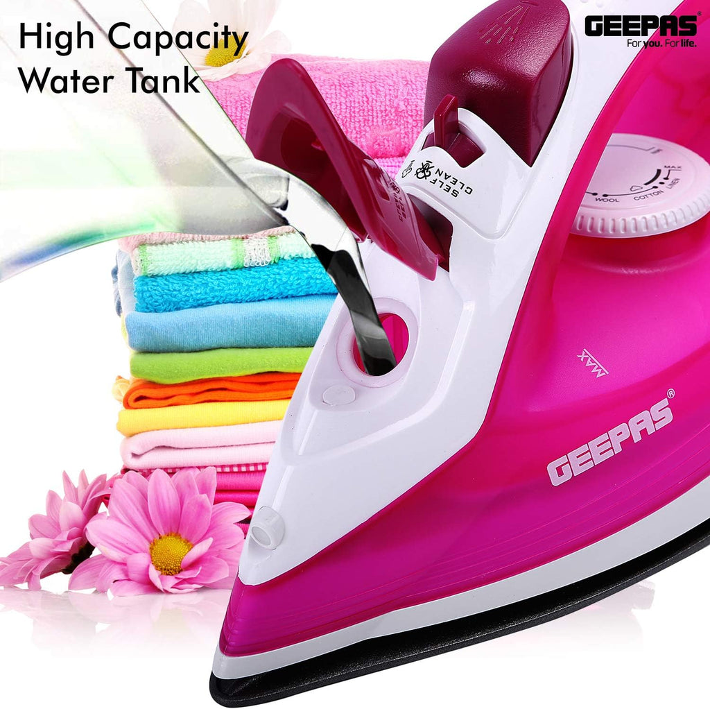 Geepas Steam Iron 1300W Pink (GSI7808)