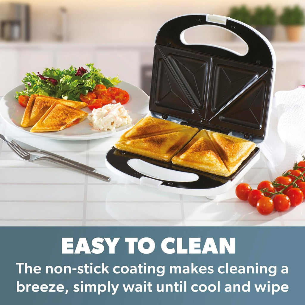 Daewoo Essentials 2 Slice Sandwich Toaster (SDA1037)