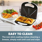 Daewoo Essentials 2 Slice Sandwich Toaster (SDA1037)