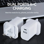 Powerplus USB-A & USB-C Plug Charger (9163)