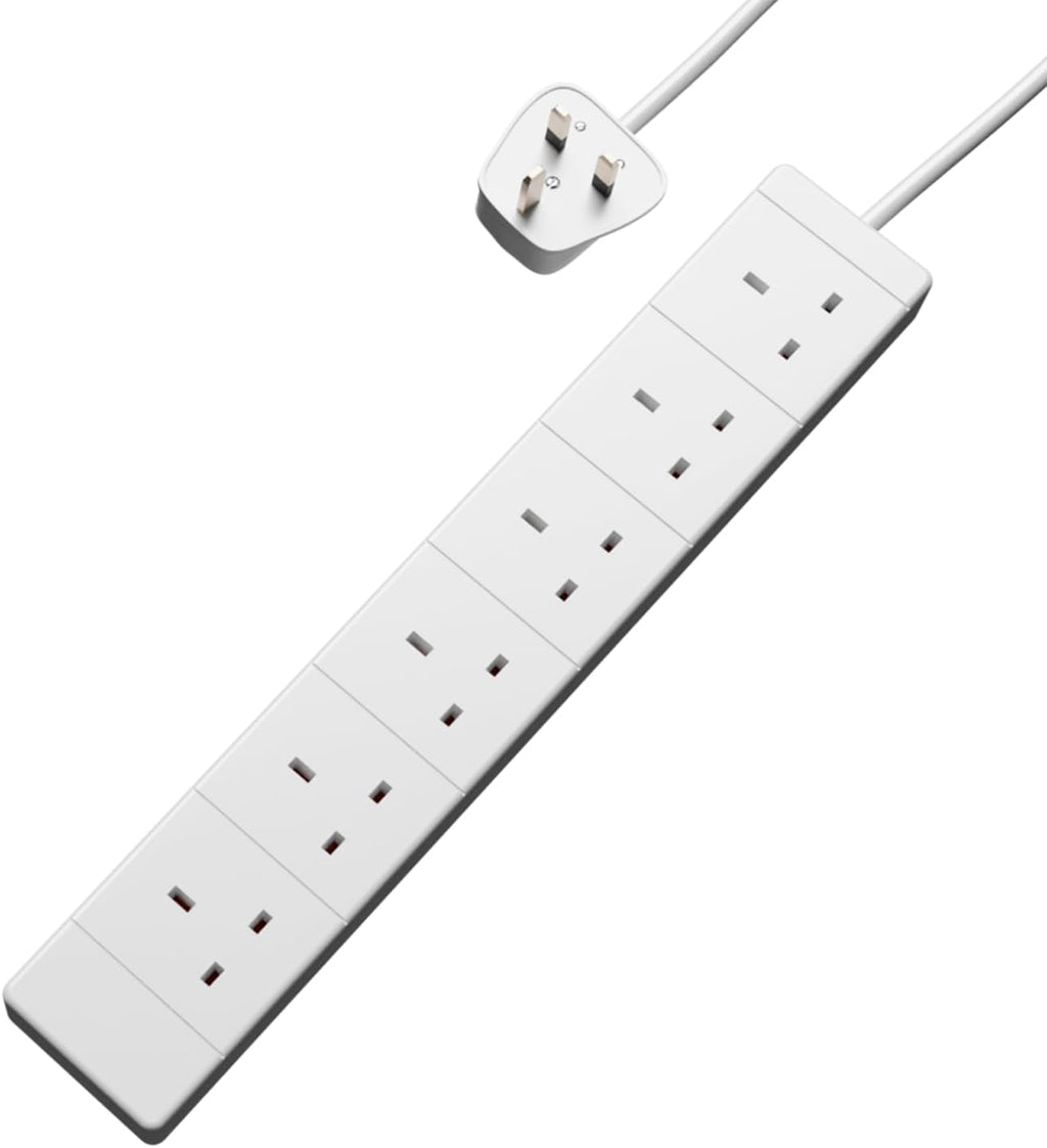 Securlec 6-Gang UK Extension Lead with 2m Cable