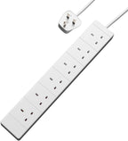 Securlec 6-Gang UK Extension Lead with 2m Cable