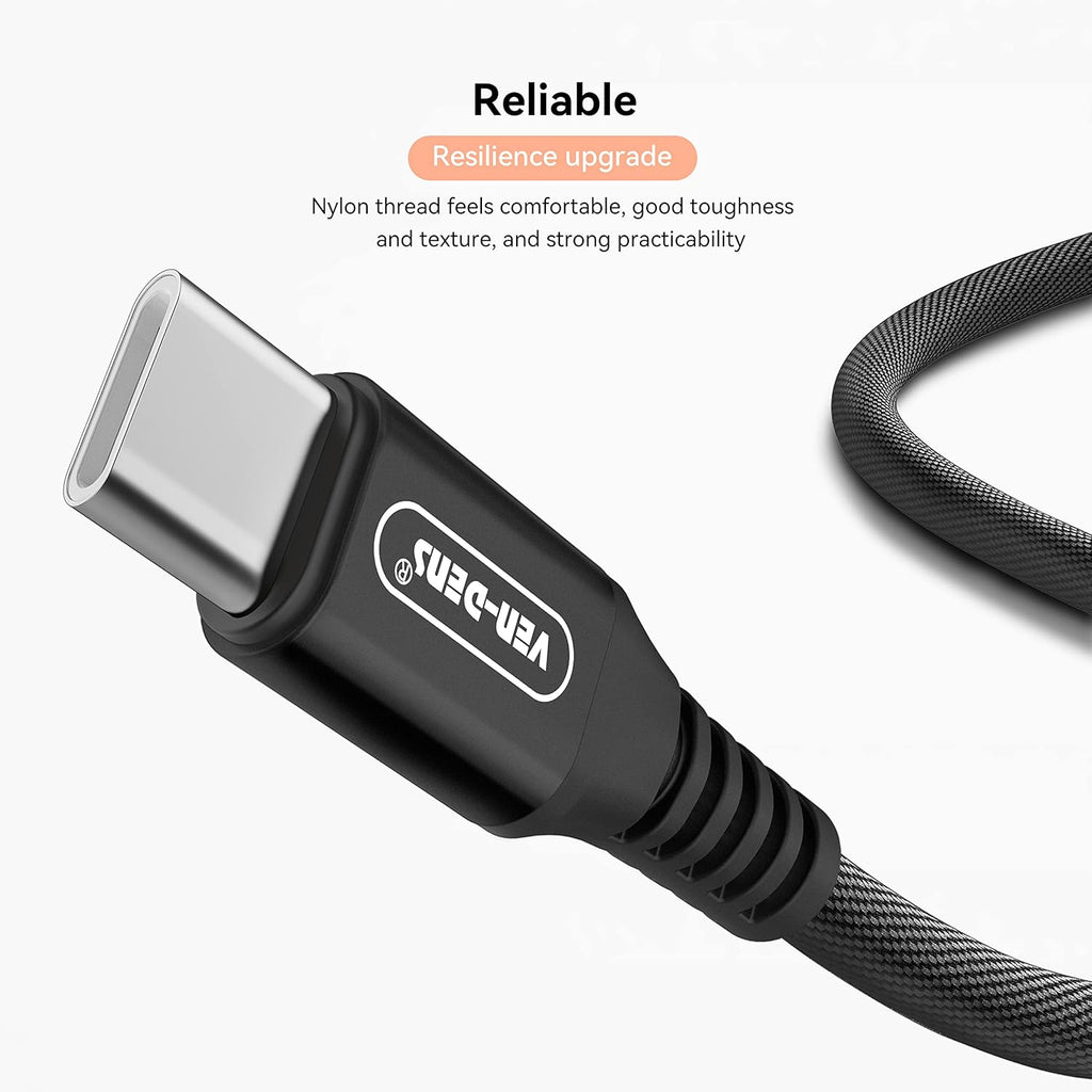 Ven-Dens Black Fast Charging Cable Type-C to Lightning 1.5M (VD-DC104)