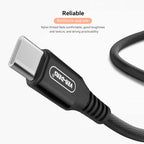 Ven-Dens Black Fast Charging Cable Type-C to Lightning 1.5M (VD-DC104)
