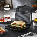 Geepas 2-Slice Non-Stick Panini Sandwich Press & Grill (GGM6001)