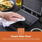Geepas 2-Slice Non-Stick Panini Sandwich Press & Grill (GGM6001)