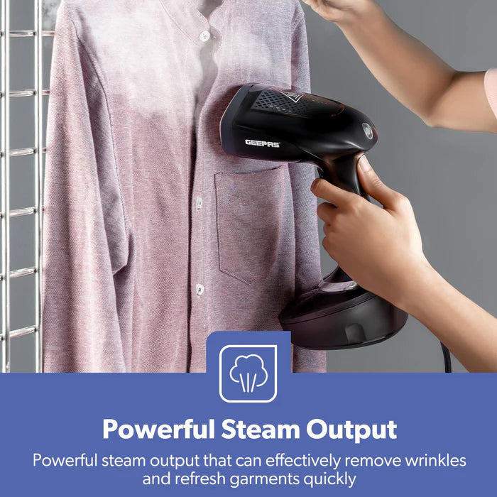 Geepas 1500W Black Handheld Garment Steamer 400ml (GGS25040UK)