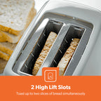 Geepas 2-Slice Toaster – 6 Browning Levels, White (GBT36550UK-WT)