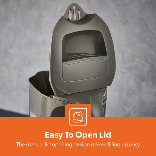 Geepas 1.7L Rapid-Boil Cordless Electric Kettle Grey (GK38029UK-GY)