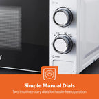 Geepas 20L Manual Microwave 700W White (GMO1899-WT)