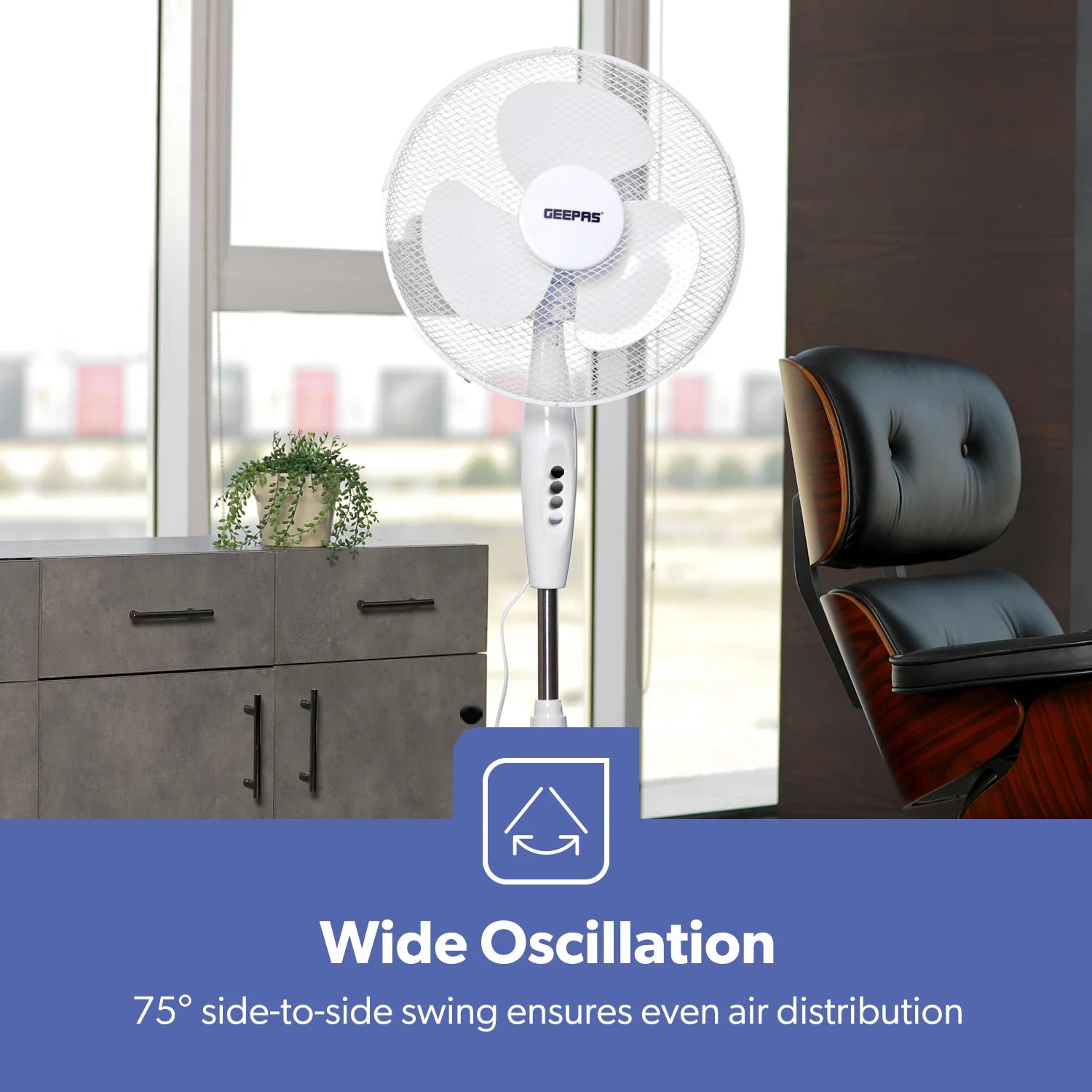 Geepas 16" Pedestal Fan 40W (GF211511)