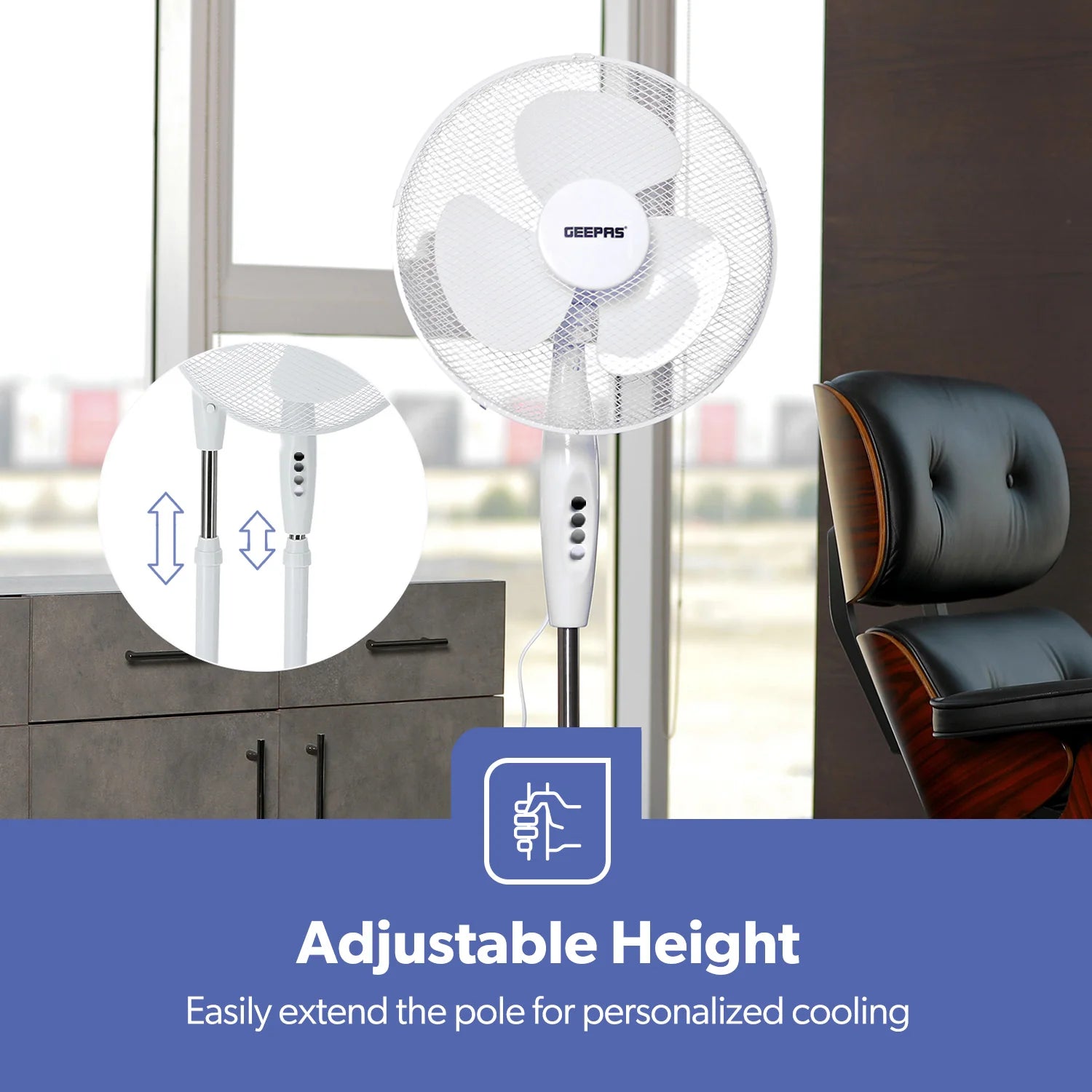 Geepas 16" Pedestal Fan 40W (GF211511)