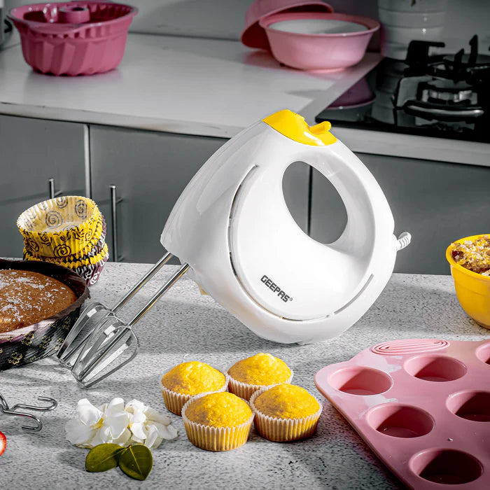 Geepas 7-Speed Turbo Hand Mixer 150W White (GHM43012)