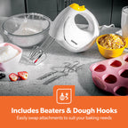 Geepas 7-Speed Turbo Hand Mixer 150W White (GHM43012)