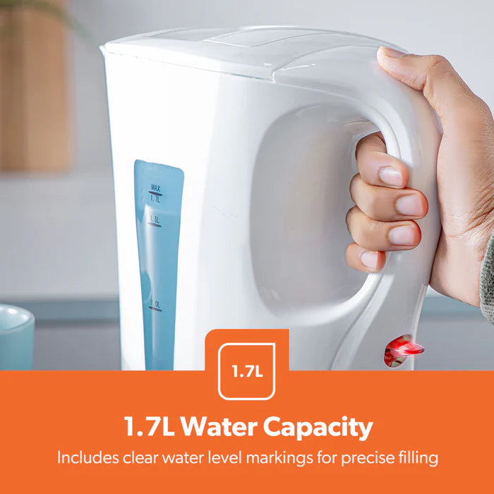 Geepas 1.7L Cordless Electric Kettle White (GK38029UK_WT)