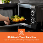Geepas 20L Manual Freestanding Microwave 700W Black (GMO1899-BK)