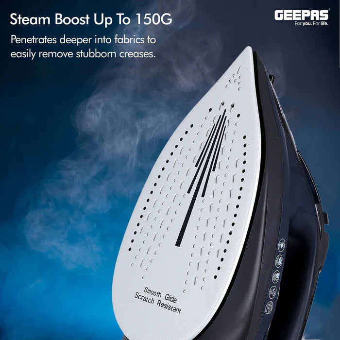 Geepas 2400W Steam Iron Black (GSI7703UK-BK)